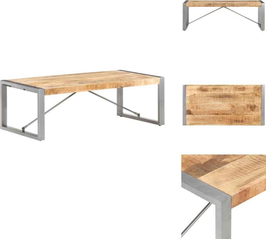 VidaXL -Salontafel-120x60x40-cm-ruw-mangohout - Foto 2