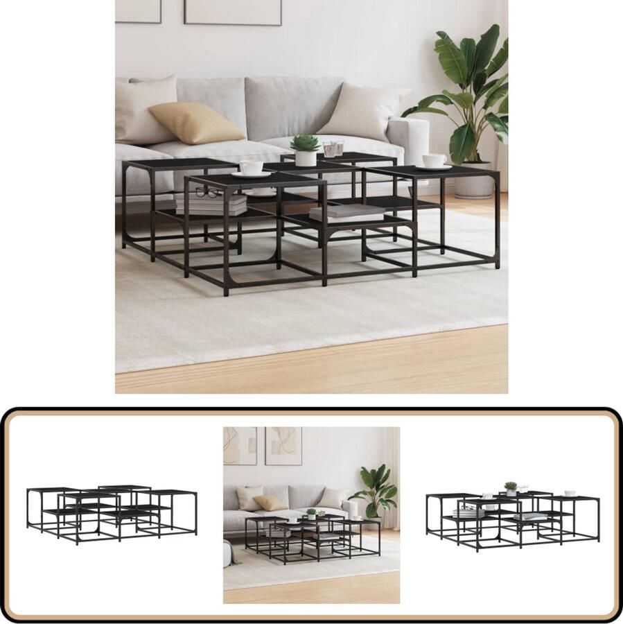 VidaXL -Salontafel-121x121x40-cm-bewerkt-hout-zwart