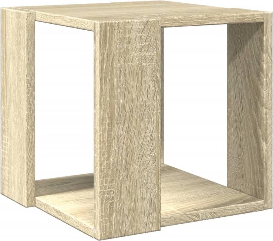 VidaXL Salontafel 32x32x30 cm bewerkt hout sonoma eikenkleurig