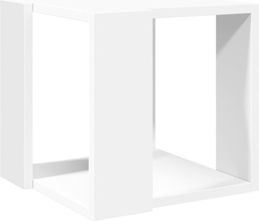 VidaXL Salontafel 32x32x30 cm bewerkt hout wit