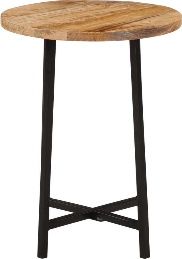 VidaXL Salontafel 35x35x45 cm Mangohout en IJzer Salontafel Salontafels Bijzettafel Banktafel