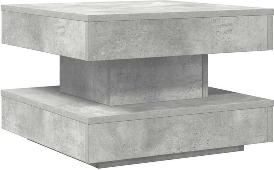 VidaXL Salontafel 360 graden draaibaar 50x50x34 5 cm betongrijs