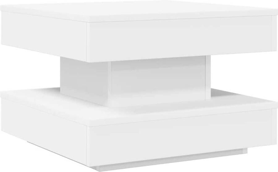 VidaXL Salontafel 360 graden draaibaar 50x50x34 5 cm wit - Foto 2