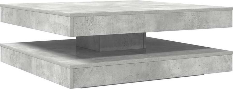 VidaXL Salontafel 360 graden draaibaar 90x90x34 5 cm Betongrijs Salontafel Houten Salontafel Draaibare Salontafel Betongrijs Meubilair Modern Tafellampje Living Room Furniture Tv Stand Bijzettafeltjes Multifunctioneel Meubel