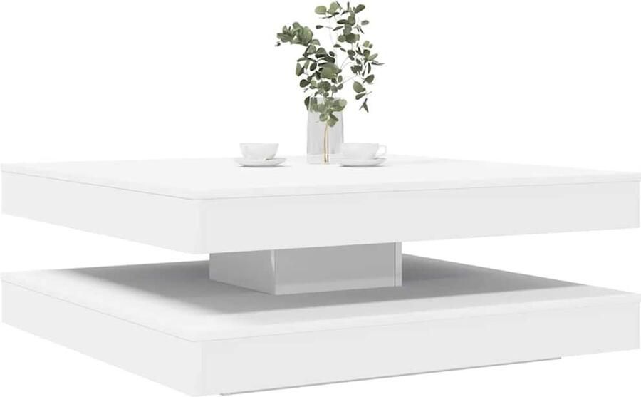 VidaXL Salontafel 360 graden draaibaar 90x90x34 5 cm wit - Foto 3