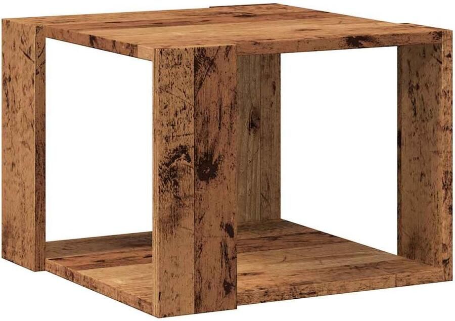VidaXL Salontafel 40x40x30 cm Oud Hout Salontafel Houten Salontafel Bijzettafel Kastje Opbergruimte Vintage Meubels Industrieel Design Livingroom Decoratie Compact Tafeltje Multifunctionele Tafel