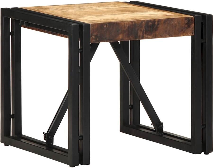 VidaXL Salontafel 40x40x35 cm massief ruw mangohout