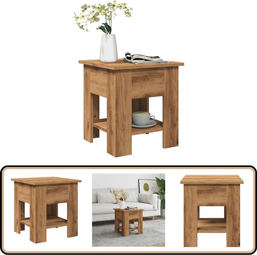 VidaXL Salontafel 40x40x42 cm Eikenhout Design Salontafel Houten Salontafel Eikenhouten Salontafel Bijzettafel Tv Tafeltje Compact Salontafel Multifunctionele Salontafel Living Room Furniture Meubels