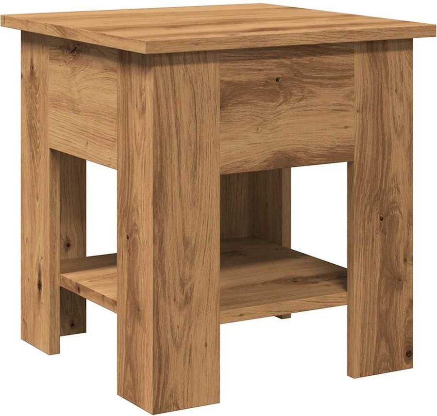 VidaXL Salontafel 40x40x42 cm Eikenhout Design Salontafel Houten Salontafel Eikenhouten Salontafel Bijzettafel Tv Tafeltje Compact Salontafel Multifunctionele Salontafel Living Room Furniture Meubels - Foto 2