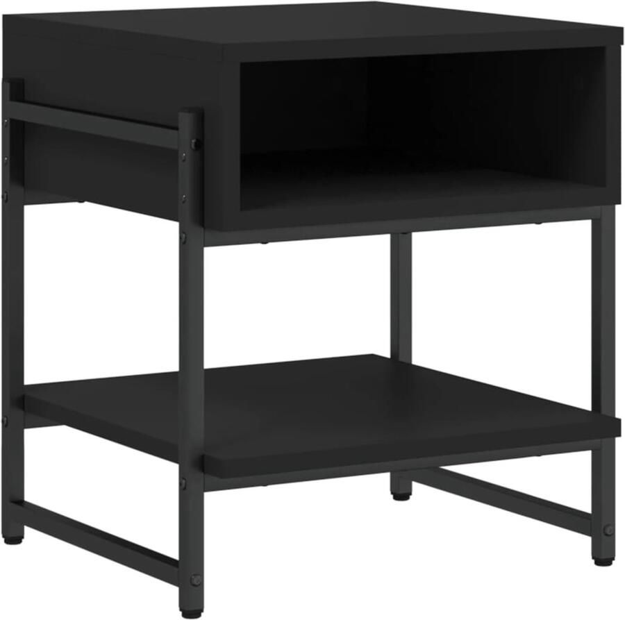 VidaXL -Salontafel-40x40x45-cm-bewerkt-hout-zwart - Foto 2