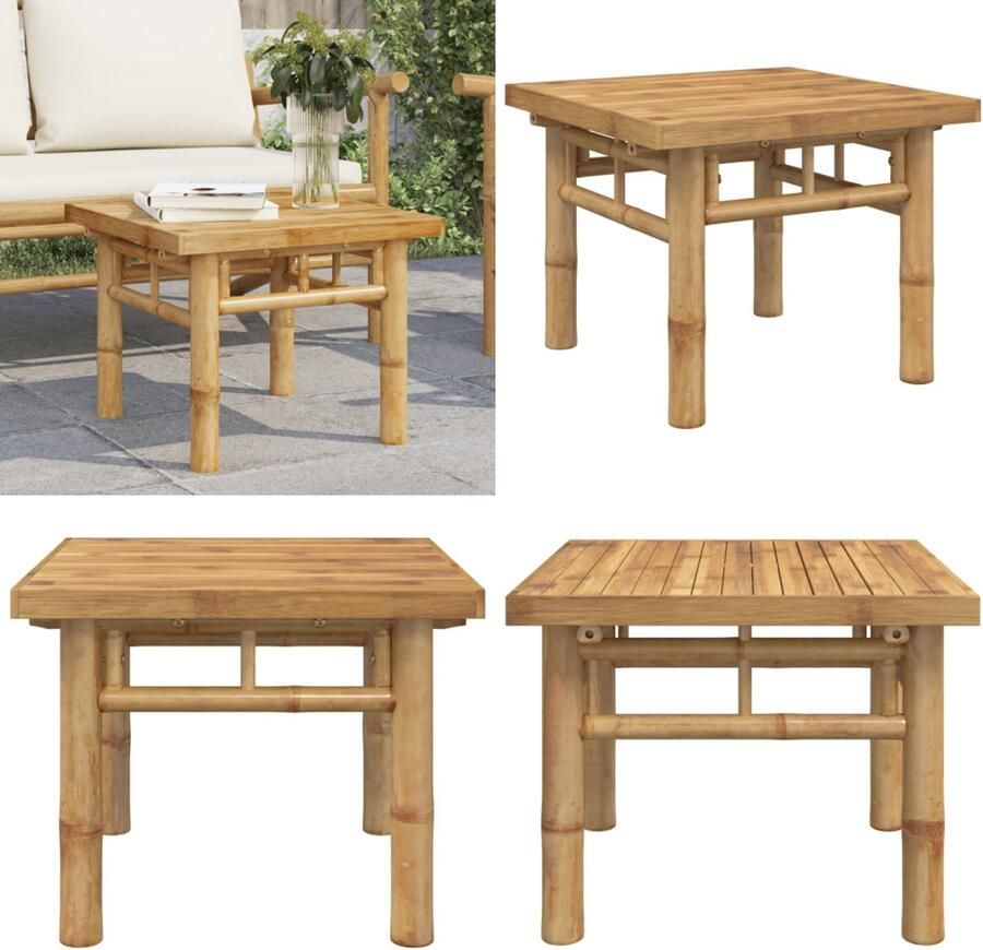 VidaXL Salontafel 45x45x35 cm bamboe Salontafel Salontafels Bijzettafel Banktafel