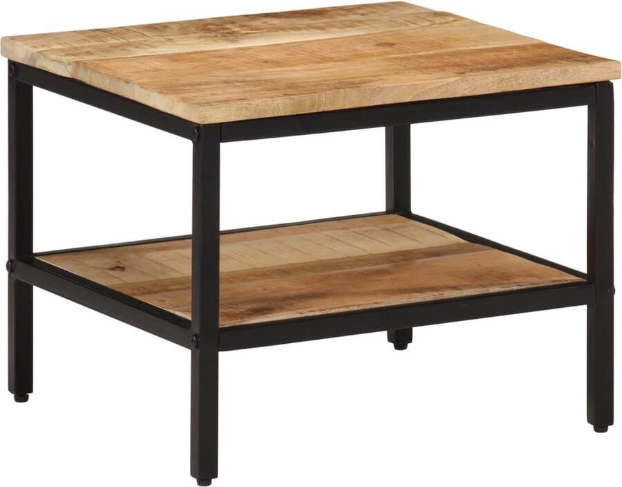 VidaXL Salontafel 45x45x35 cm massief ruw mangohout