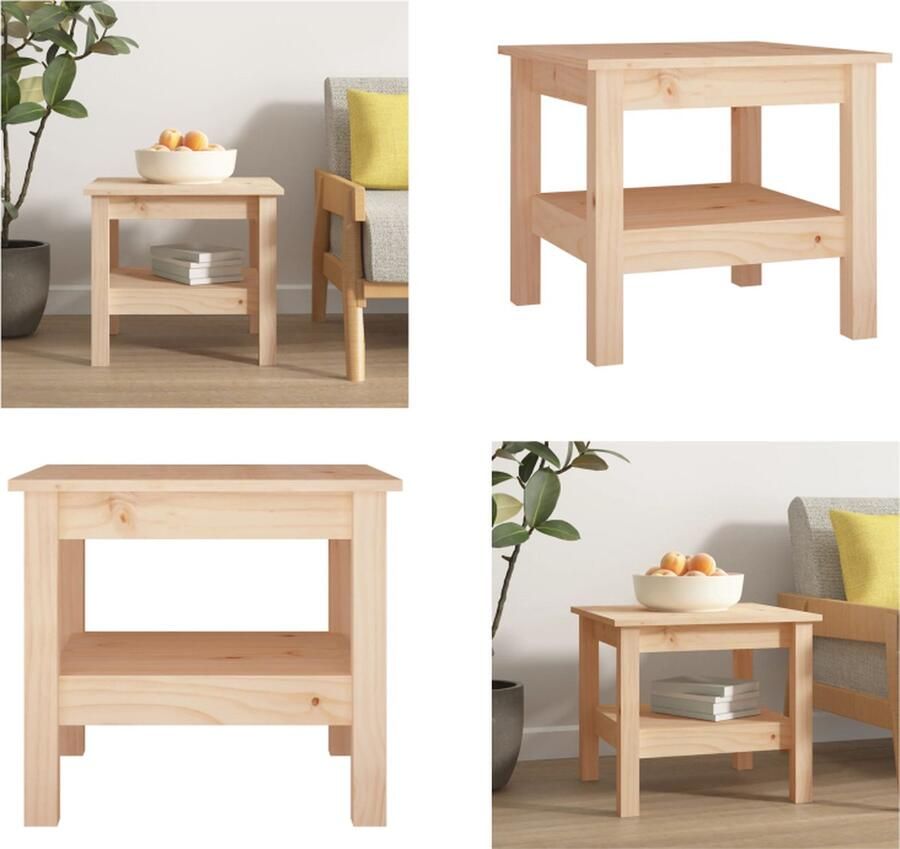 VidaXL Salontafel 45x45x40 cm massief grenenhout Salontafel Salontafels Tafel Bijzettafel