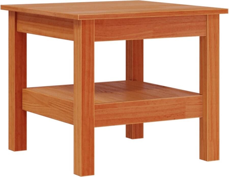 VidaXL Salontafel 45x45x40 cm massief grenenhout wasbruin Salontafel Salontafels Tafel Bijzettafel