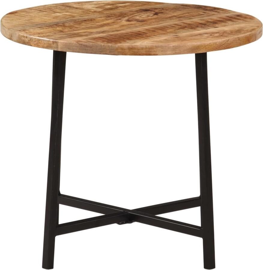 VidaXL Salontafel 45x45x40 cm Mangohout en IJzer Salontafel Mangohout Houten Salontafel Bijzettafel Koffietafel