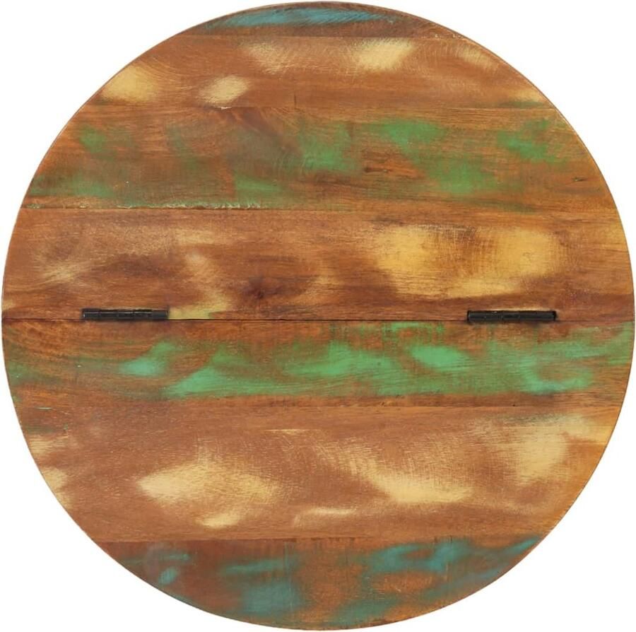 VidaXL Salontafel 50x39 5 cm massief gerecycled hout zwart