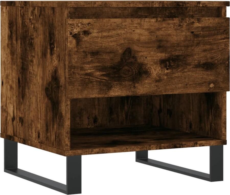 VidaXL -Salontafel-50x46x50-cm-bewerkt-hout-gerookt-eikenkleurig - Foto 6