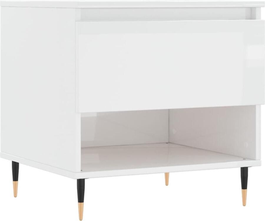 VidaXL -Salontafel-50x46x50-cm-bewerkt-hout-hoogglans-wit - Foto 8