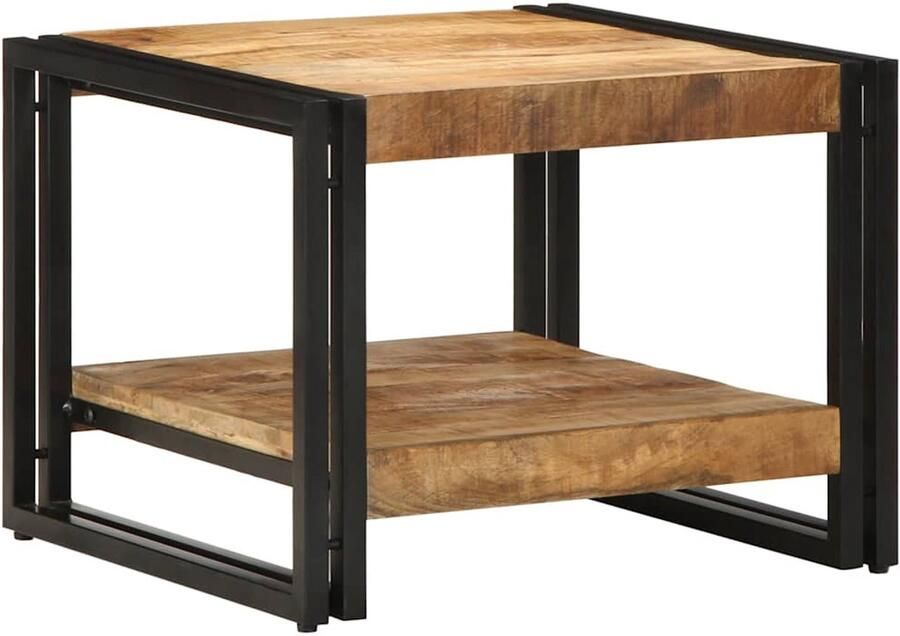 VidaXL Salontafel 50x50x38 cm massief ruw hout mango