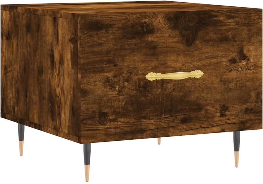 VidaXL -Salontafel-50x50x40-cm-bewerkt-hout-gerookt-eikenkleurig - Foto 4