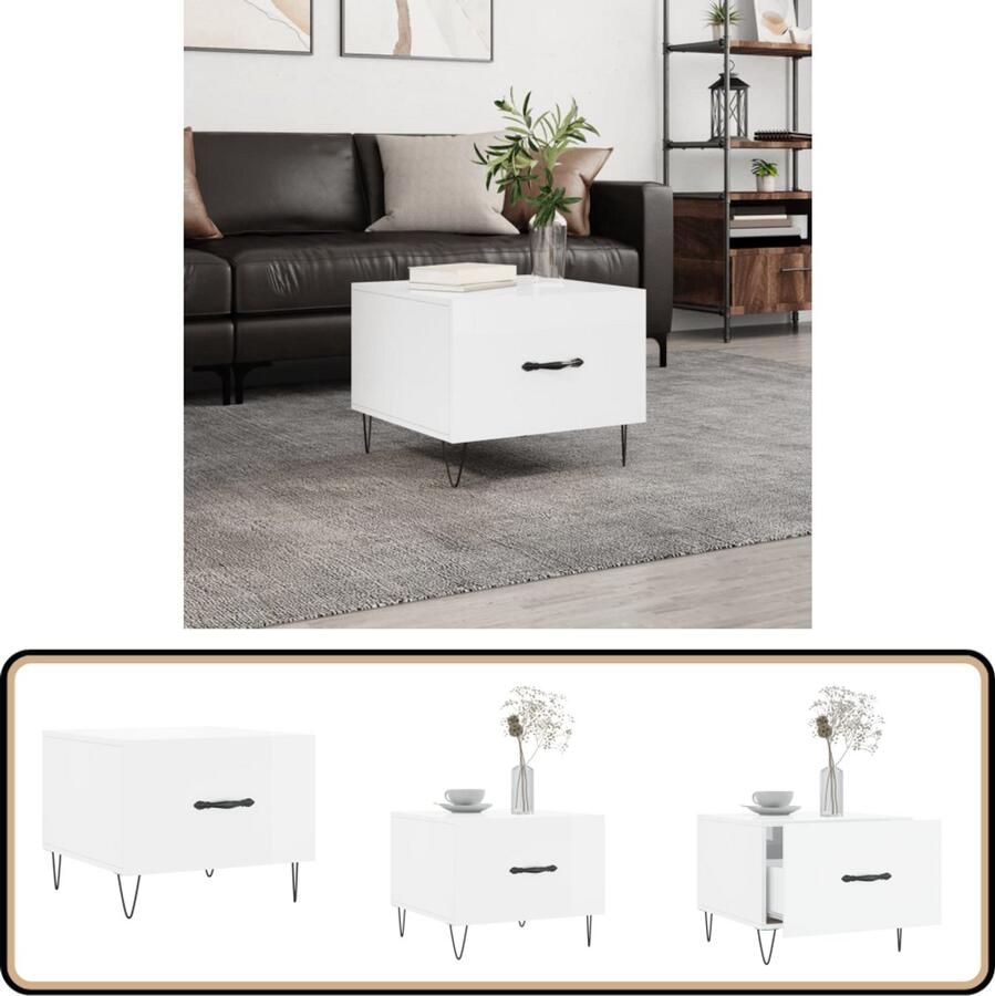VidaXL Salontafel 50x50x40 cm Hoogglans Wit Salontafel Bijzettafel Houten Salontafel Witte Salontafel Design Salontafel Moderne Salontafel Kleine Salontafel Living Room Furniture Meubilair