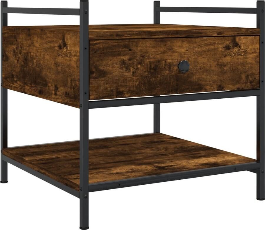 VidaXL -Salontafel-50x50x50-cm-bewerkt-hout-gerookt-eikenkleurig