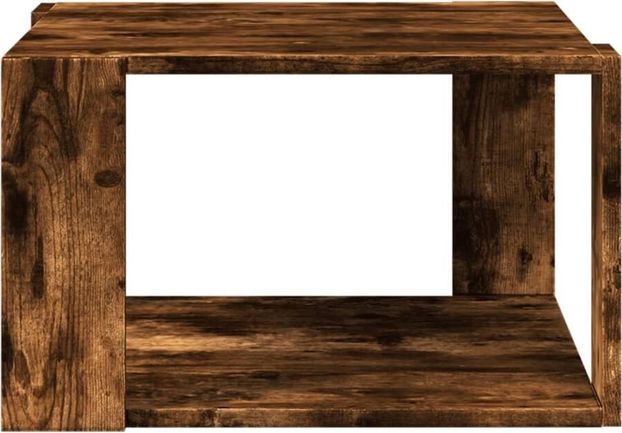VidaXL Salontafel 51 5x51 5x30 cm bewerkt hout gerookt eikenkleurig