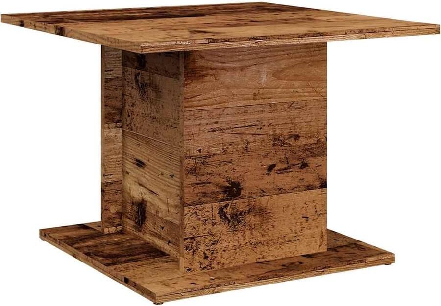 VidaXL Salontafel 55 5x55 5x40 cm Bewerkt hout Salontafel Houten Salontafel Bijzettafel Tv Tafeltje Stoer Meubilair