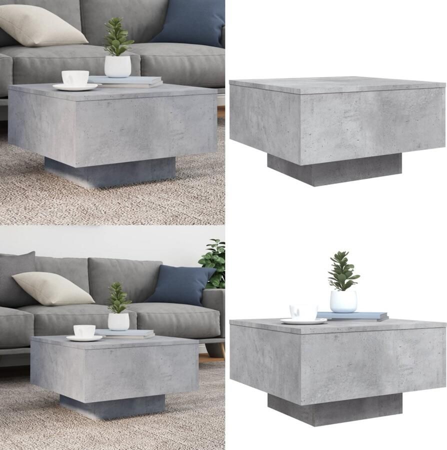 VidaXL -Salontafel-55x55x31-cm-bewerkt-hout-betongrijs - Foto 3
