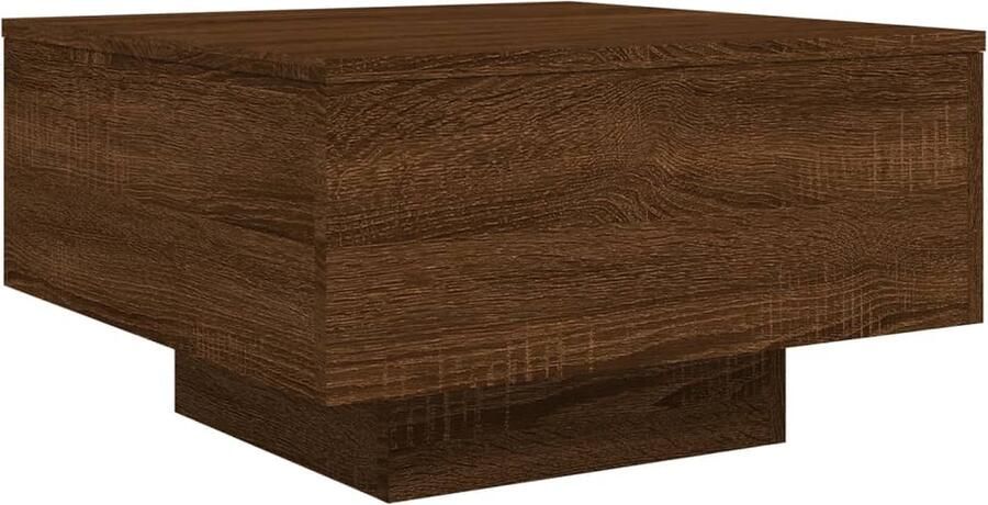 VidaXL Salontafel 55x55x31 cm Bruin Eikenhout Salontafel Salontafels Bijzettafel Banktafel