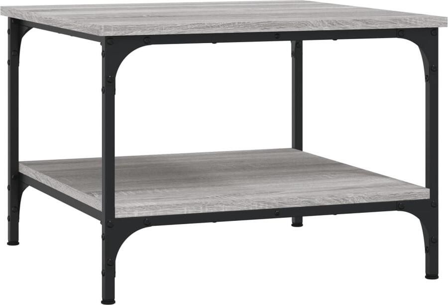 VidaXL -Salontafel-55x55x40-cm-bewerkt-hout-grijs-sonoma-eikenkleurig - Foto 3