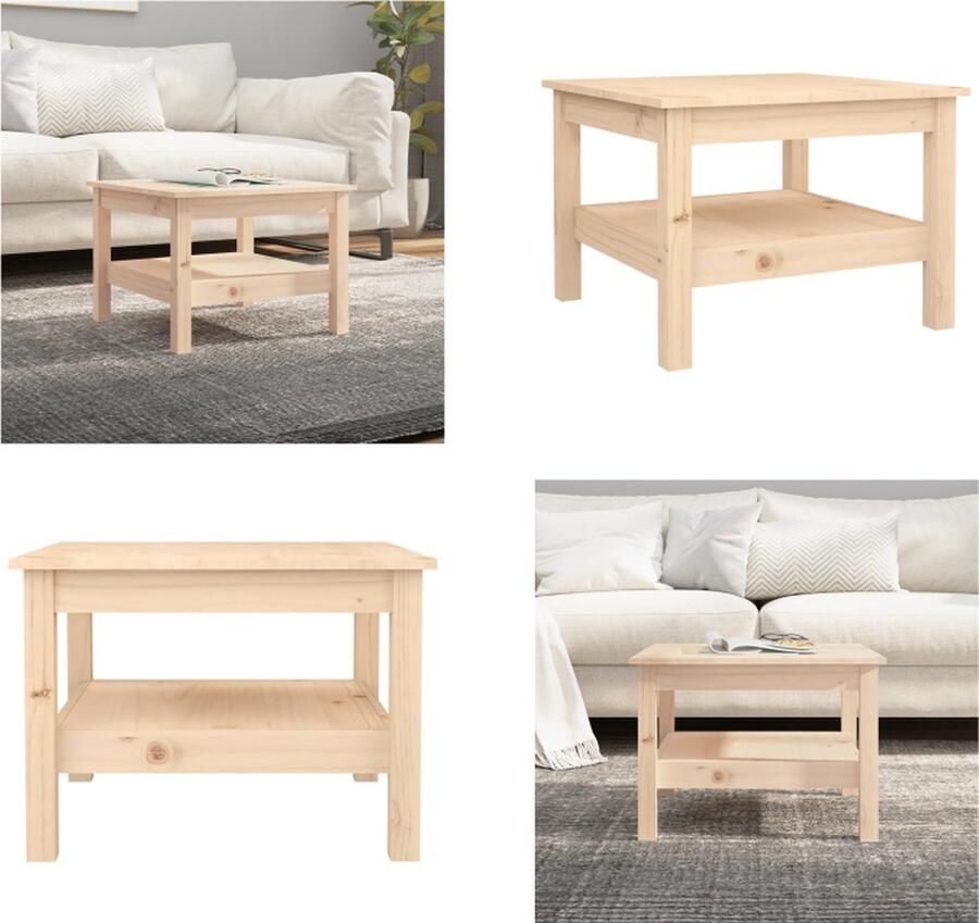 VidaXL Salontafel 55x55x40 cm massief grenenhout Salontafel Salontafels Tafel Bijzettafel