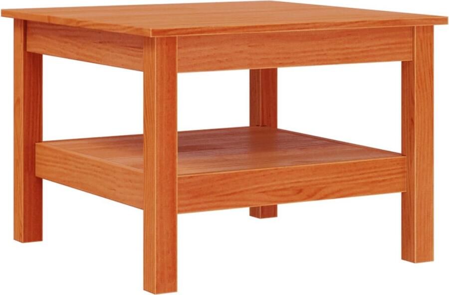 VidaXL Salontafel 55x55x40 cm massief grenenhout wasbruin - Foto 2