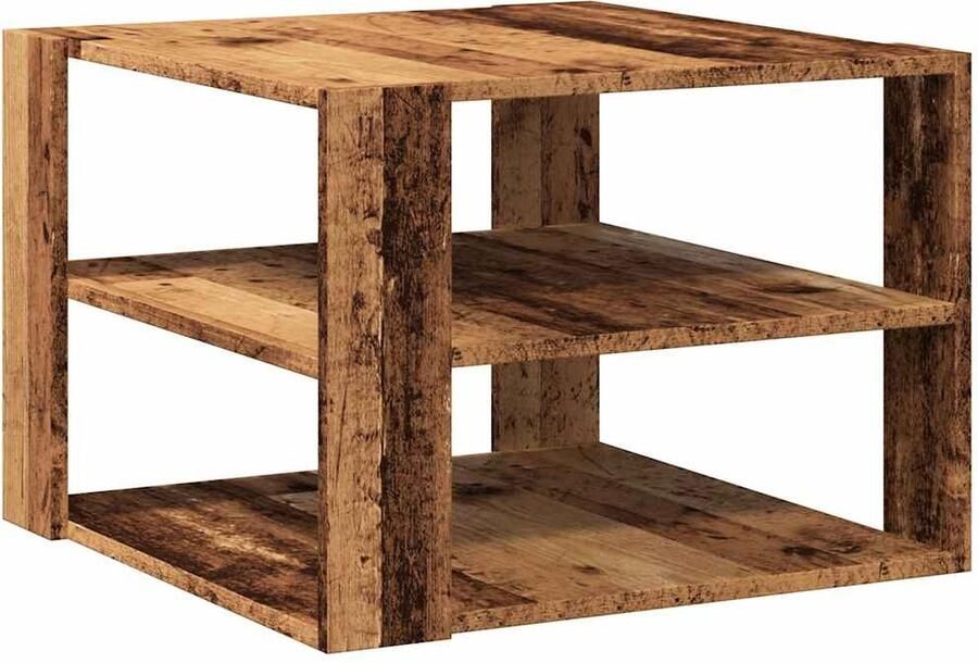 VidaXL Salontafel 58x58x40 cm Oud Houtkleur Salontafel Salontafels Bijzettafel Banktafel