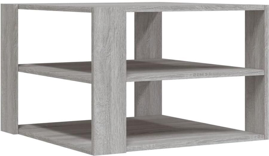 VidaXL Salontafel 59 5x59 5x40 cm Grijs Sonoma Salontafel Banktafel Houten Meubilair Grijze Meubels Moderne Salontafel