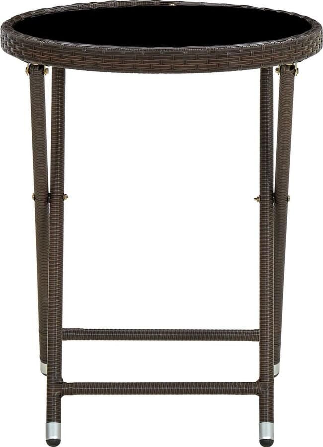 VidaXL Salontafel 60 cm Poly Rattan Bruin