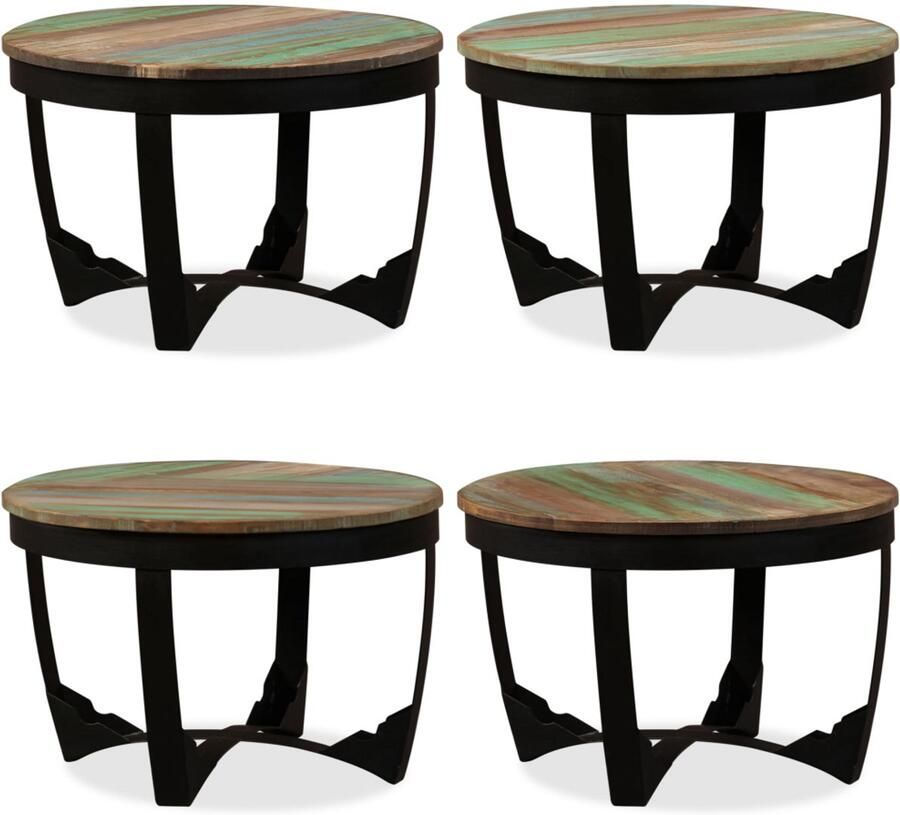 VidaXL Salontafel 60x40 cm massief gerecycled hout Salontafel Salontafels Bijzettafel Banktafel