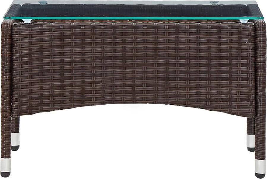 VidaXL Salontafel 60x40x36 cm Poly Rattan Bruin
