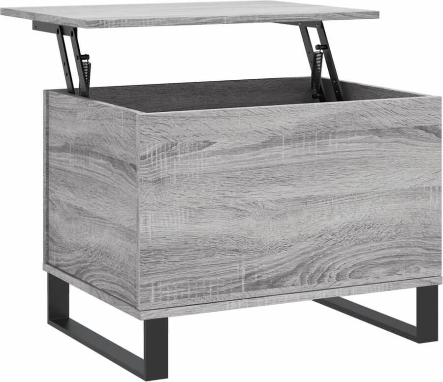 VidaXL -Salontafel-60x44 5x45-cm-bewerkt-hout-grijs-sonoma-eikenkleurig - Foto 4