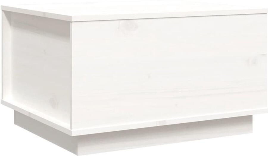 VidaXL Salontafel 60x50x35 cm Wit Grenenhout Salontafel Bijzettafel Hout Grenenhout Witte Salontafel Lift Top Tafel