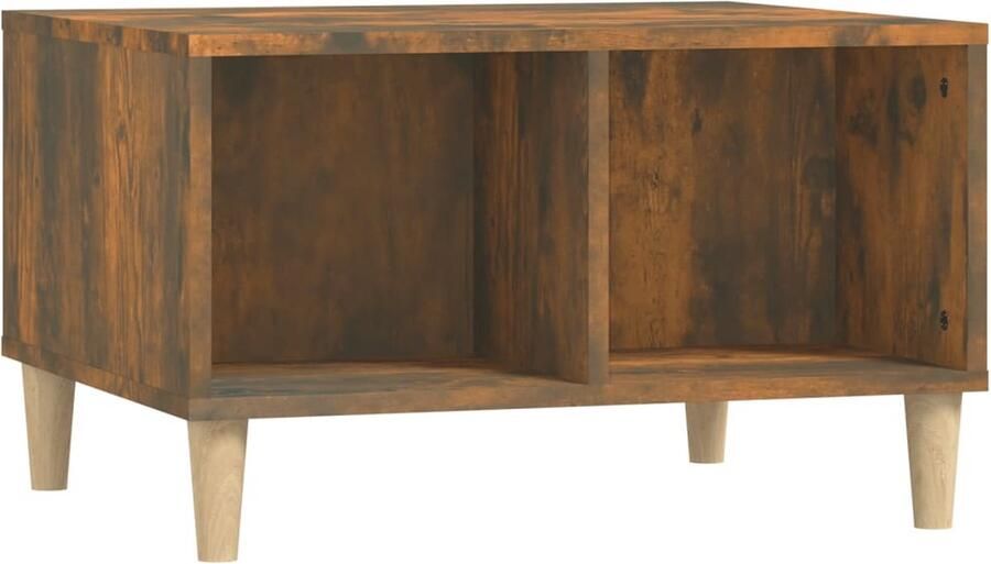 VidaXL Salontafel 60x50x36 5 cm Gerookt Eiken Salontafel Scandinavisch Bewerkt Hout Houtmeubelen Livingroom Meubilair Tv Tafellaar