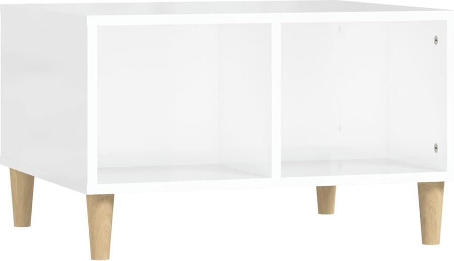 VidaXL Salontafel 60x50x36 5 cm Hoogglans Wit Scandinavische Stijl Salontafel Bijzettafel Hout Meubilair Witte Salontafel