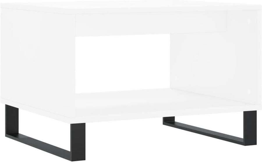 VidaXL Salontafel 60x50x40 cm Bewerkt hout Wit Salontafel Houten Salontafel Wit Meubilair Bijzettafel Living Room Furniture