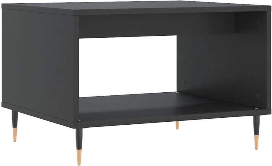 VidaXL Salontafel 60x50x40 cm bewerkt hout zwart Salontafel Salontafels Tafel Bijzettafel