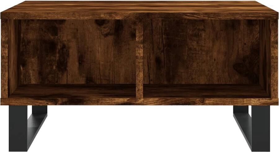 VidaXL Salontafel 60x60x30 cm Gerookt Eiken Salontafel Scandinavisch Design Bijzettafel Tv Tafeltje Eikenhouten Meubilair - Foto 4