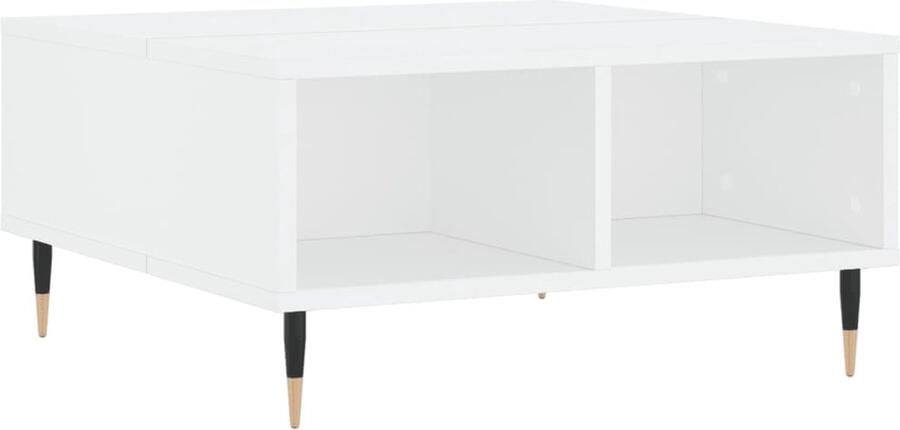 VidaXL Salontafel 60x60x30 cm Bewerkt hout Wit Salontafel Salontafeltje Bijzettafel Houten Salontafel Witte Salontafel Industriële Salontafel Stoere Salontafel Tv Tafellaar