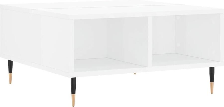 VidaXL Salontafel 60x60x30 cm Hoogglans wit Salontafel Bijzettafel Koffietafel Houten Salontafel Witte Salontafel