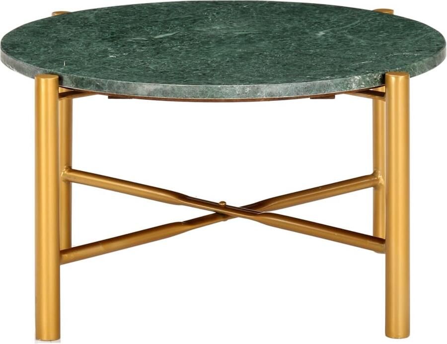 VidaXL Salontafel 60x60x35 cm Groen Marmerlook Salontafel Modern Groene Tafel Steentafel Marmerlook Bijzettafel Woondecoratie Livingroom Decor Interieurbouw