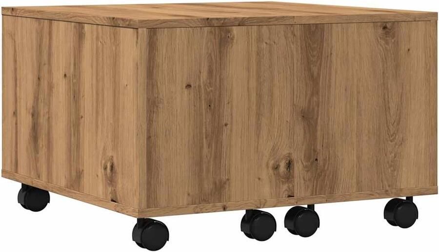 VidaXL Salontafel 60x60x38 cm bewerkt hout artisanaal eikenkleurig