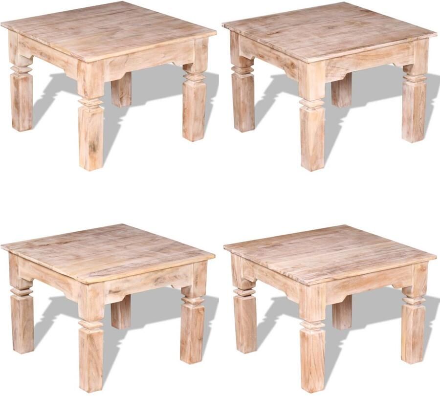 VidaXL Salontafel 60x60x45 cm massief acaciahout Salontafel Salontafels Tafel Tafels